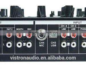 Professional Power Amplifier Digital Multi Player Controller 4-Channel Dj Mixer Usb dj thumbnail-3