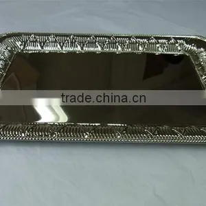 Sterling Silver Holloware Metal Salver Silver Plated Serving Trays for Wedding Tableware Service Tray thumbnail-6