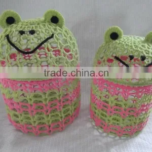 Crochet Animal Molded Basket - Frog thumbnail-3