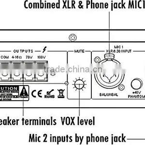 PA System 40W Desktop Power Echo Mixer Amplifier thumbnail-3
