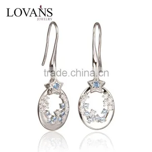 New Trendy Victoria Series Teardrop Spinel Hoop Earrings thumbnail-1
