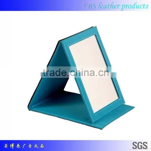 Wholesale High Quality Leather Custom Cosmetic Mirror for Women thumbnail-2
