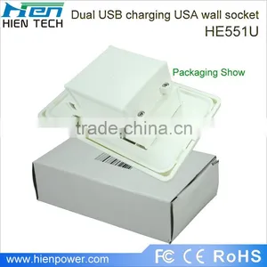 15A Portable Battery Powered Outlet USA Plug Type With 2 USB Ports 2 Gang Socket thumbnail-6