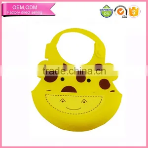 Soft Waterproof Feeding Baby Bibs Silicone With Food Catcher Pocket in Stock thumbnail-2