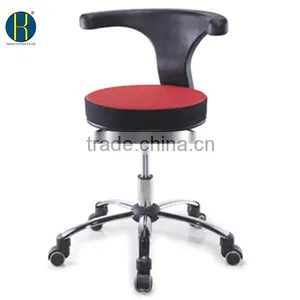 HY1033 Red & Black Fabric Low Price Hospital Chair With Backrest thumbnail-1