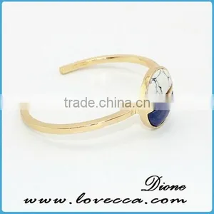 New Summer Fashion Rhinestone Glass Beads Bracelet Gold Bangle Hot thumbnail-5