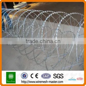 Factory Direct Galvanized Concertina Razor Wire / Crossed Razor Barbed Wire thumbnail-1