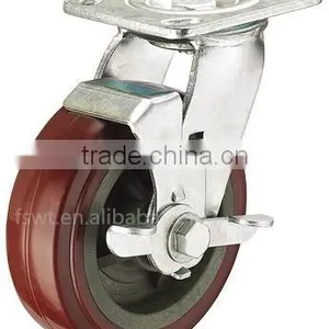 Heavy Duty 6'' 8'' Scaffolding Industrial Casters With Double Brake thumbnail-3
