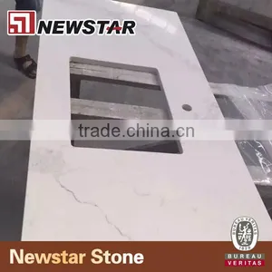 Newstar Calcutta White Quartz Counter Top thumbnail-1