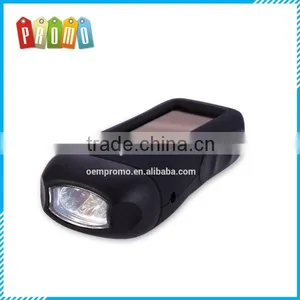 Rechargeable Solar & Hand Crank Power USB Power Flashlight Torch thumbnail-1