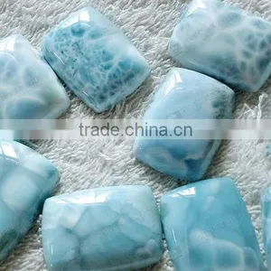 13x18mm Larimar Stone Beads,natural Larimar Rectangle Cabochon thumbnail-4