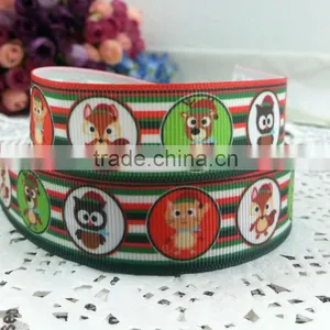 Holiday Printing Grosgrain Ribbon Christmas Animal Ribbon 156-022 thumbnail-1