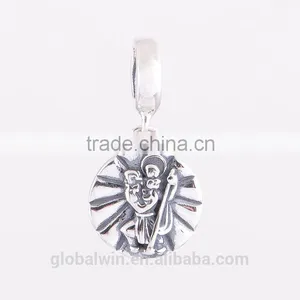 St. Christopher Soul Charm Vintage European Hot Sale Tourist Season Promotion Silver Pendant S079B thumbnail-1