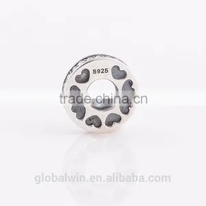 Custom Metal Logo Beads Fashion Jewellery Italian Wholesale Crystal Beads X094 thumbnail-3