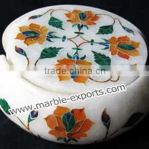 New Promotional Circular Marble Coaster Set thumbnail-1