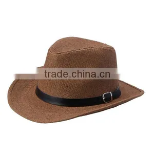 New Arrival Men Outdoor Plain Dyed Solid Color Hip Hop Cowboy Hat thumbnail-3