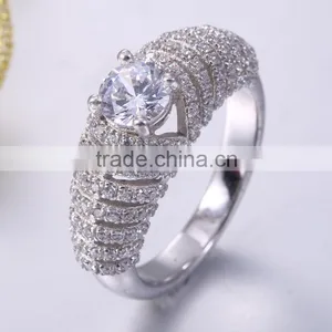 Silver Diamond Wedding Ring Silver Ear Ring thumbnail-1