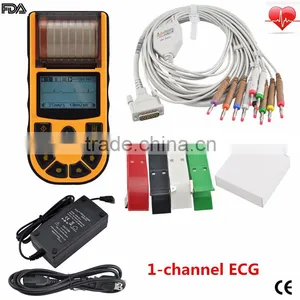 2015 New Digital 1-channel Handheld Electrocardiograph ECG EKG Machine thumbnail-1