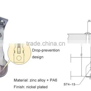 Furniture Hardware Oval Wardrobe Rail End Holder Supports Bracket thumbnail-2