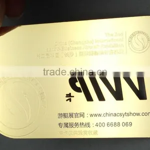 Free Sample Cut Letters Metal VIP Card Gold Metal Card for Members thumbnail-3