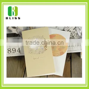 Fashion Design Paper Custom Shape Folding Diecut Hot Stamping Handmade Paper Greeting Cards Designs thumbnail-3