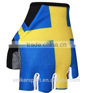 High Quality OEM Pattern Lycra Mesh Half Finger Thin Cycling Gloves thumbnail-1