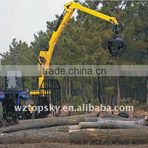 Forest Timber Trailer With Loader for Tractor thumbnail-1