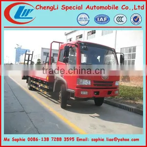 FAW Flat Bed Recovery Truck,ExcavatorFlatbed Truck ,carry Bulldozer Truck thumbnail-1