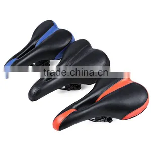 27*15cm Bike Bicycle Saddle Mountain Road Soft Ventilate Middle Hollow MTB Bike Seat PU Leather Seat thumbnail-2