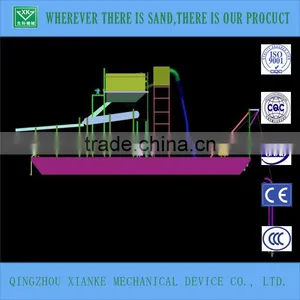 100cbm/h Small River Sand Gold Chain Bucket Mining Dredger Machine thumbnail-1
