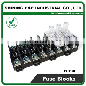 FS-018B Panel Mounted Midget Type 600V 8 Pole 6x30 10A Fuse Holder thumbnail-2