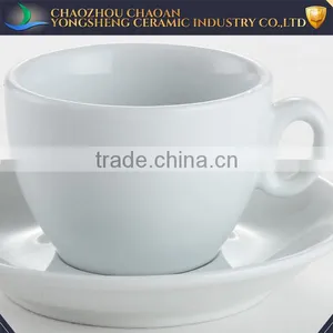 White Porcelain Bulk Tea Cup and Saucer Sets With CE/BSCI/SEDEX Certifications thumbnail-2