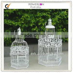 S/2 White Round Decorative Wedding Cage thumbnail-1
