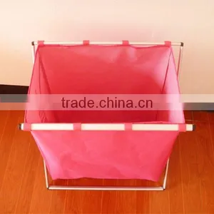 Folding Laundry Basket, Laundry Separator Hamper thumbnail-1