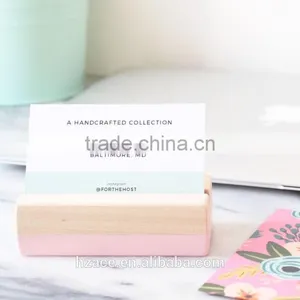Solid Maple Wood Business Card Holder | Choose Your Color | Hand Painted | Desk Accessory | Office Supplies thumbnail-2
