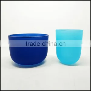 New Color Round Glass Tealight Candle Holder Wholesale Candle Jars thumbnail-1