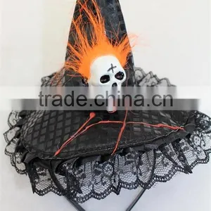 Fashion Halloween Witch Hat Headband Skull Hat Hairband thumbnail-4