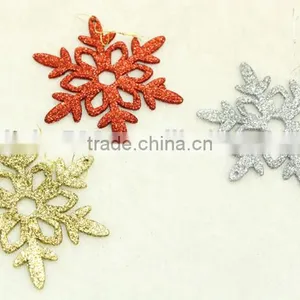 15051809 Hanging Cheap Christmas Plastic Glitter Snowflake thumbnail-6