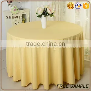Plain Polyester Round Table Cloth for Home/wedding thumbnail-1