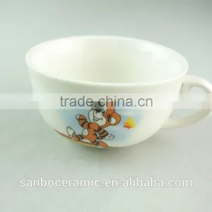 3 Pcs White Porcelain Decal Dinner Set for Kids in Stock thumbnail-4
