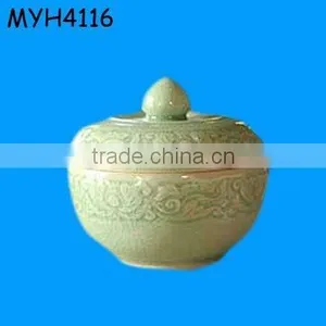 Well Glazed Round Ceramic Soup & Stock Pot With Cover thumbnail-1