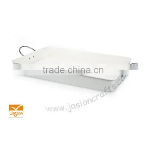 Rect White Metal Serving Tray, Large Rectangular Tray / Houseware Trays Manufacturer thumbnail-1