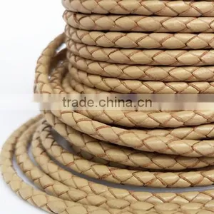 Colorful Real Leather Handmade Weave Lanyard / Round Leather Rope thumbnail-2