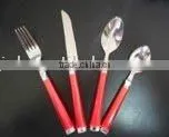 Plastic Handle Cutlery Set Stainless Made in China thumbnail-1