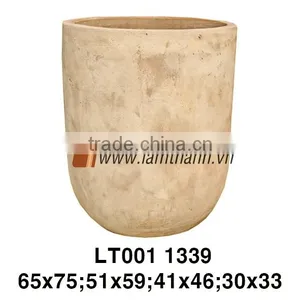Vietnam Round Antique Terracotta Flower Pot thumbnail-1