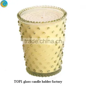 Home Decorative Colorful Votive Glass Candle Jar thumbnail-1