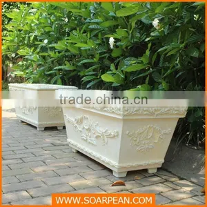 Latest Outdoor Decorative Fiberglass Giant Flower Pot thumbnail-2