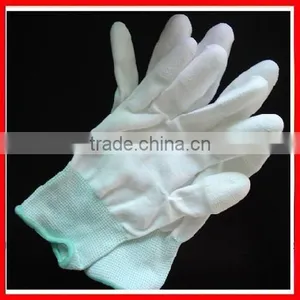 White PU White Nylon Inspection Gloves thumbnail-1