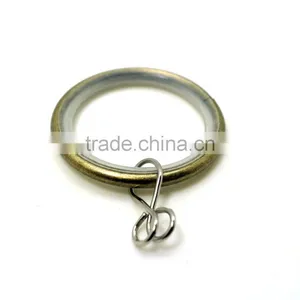 Silent Antique Brass Plated Curtain Metal Rod Ring Loose Eyelet Inside Diameter 35mm - 4 Colors thumbnail-4