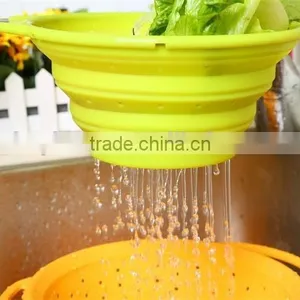 Folding Food Silicone Strainer,Silicone Kitchenware,Kitchen Tools thumbnail-2